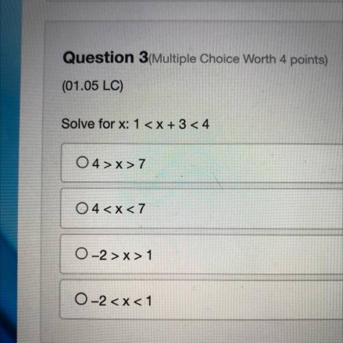 Solve for x: 1
pls help asap