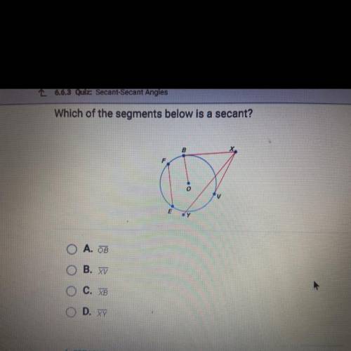 Which of the segments below is a secant?