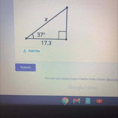 What is the answer for x?