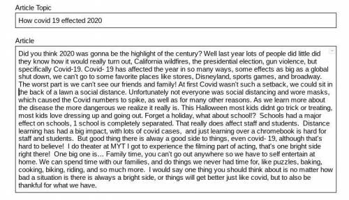 Sorry just posted this but forget the picture, I am writing a school newspaper, can someone read it