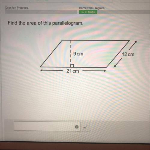 Find the area of this parallelogram.