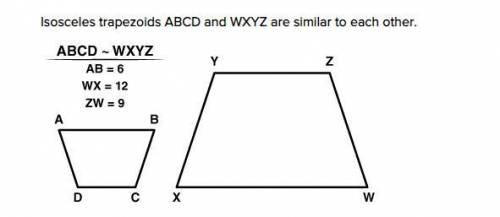WILL GIVE 100 POINTS

Isosceles trapezoids ABCD and WXYZ are similar to each other. Label the trap