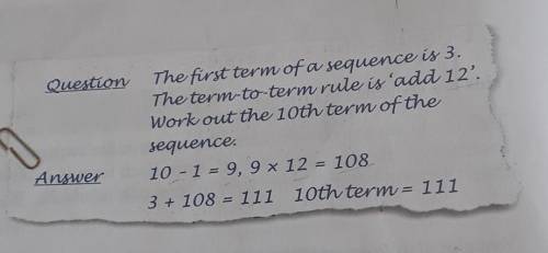 3 This is part of Zalika's homework.

a, Is Zalika's answer correct?b, Explain how her method work