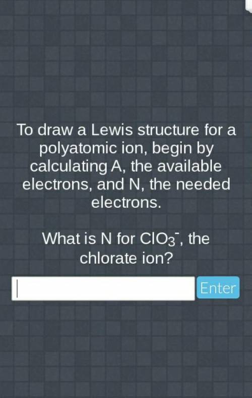 What is the needed electrons for CLO3-