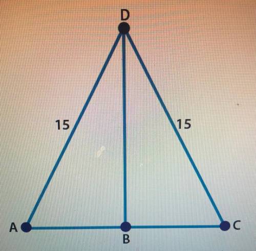 Line segment DB is an angle bisector of ∠ADC. Which statement best describes the relationship betwe