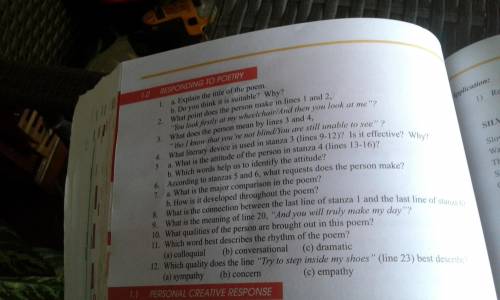 Answer 1-12 question