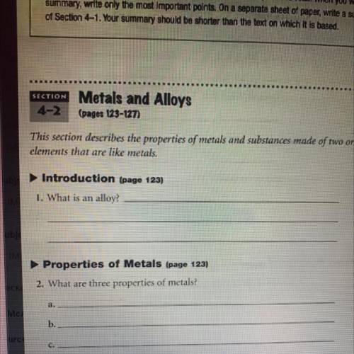 What is an alloy?
Answer question 2 if you want.