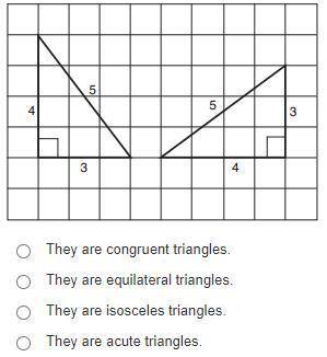 HELP ME PLS!!Which is true about the two triangles?