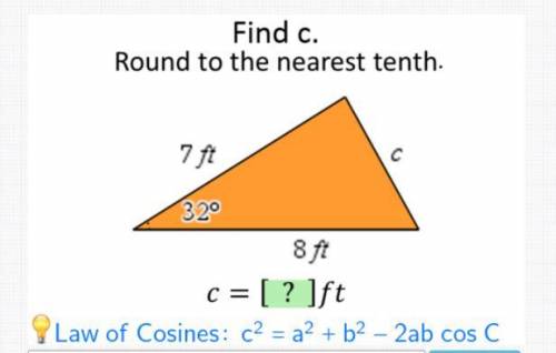 Find C. Round to the nearest tenth PLEASE HELP