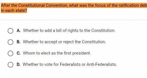 After the Constitutional Convention, what was the focus of the ratification debates in each state?