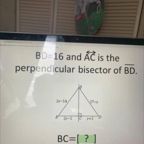 PLEASE I NEED IMMEDIATE HELP I will give brainliest

BD=16 and ÁT is the
perpendicular bisector of