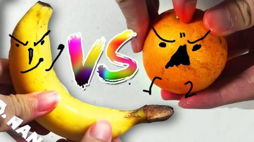If an orange and a banana fought over who got the higher spot in the fruit basket, who would win?