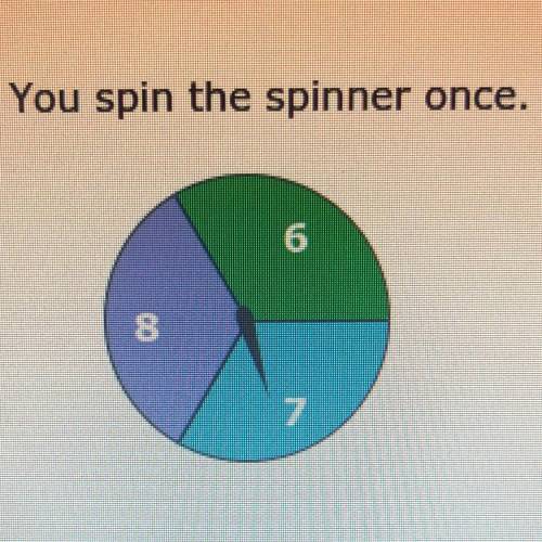 You spin the spinner once.

6
What is P(divisor of 16)?
Simplify your answer and write it as a fra