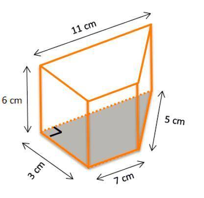 What is the surface area of the right trapezoidal prism? To receive credit, you must show the work