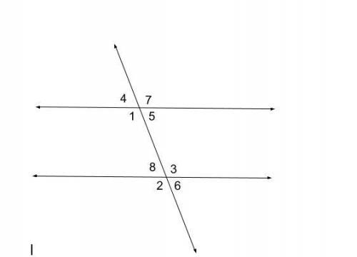 Name one pair of each type of angle relationship from the diagram above.

Alternate Exterior :
Cor