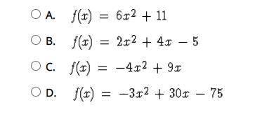 Which function has exactly one real solution?