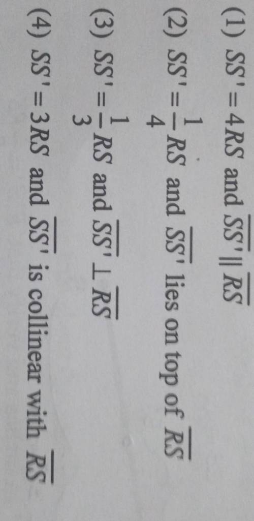 If RS is dilated by a factor of 4 with a center of R then which of the following is true about the