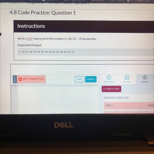4.8 Code Practice: Question 1
I need help