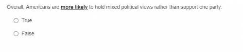 Overall, Americans are more likely to hold mixed political views rather than support one party. Tru