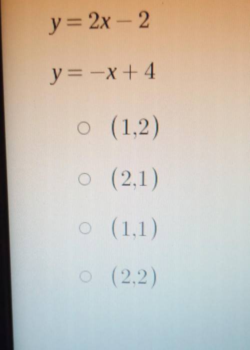 HELP MEEE PLEASEEEEE

Which the ordered pair that is a solution of the system