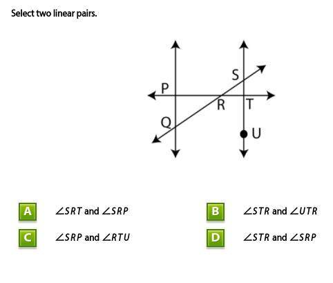 Select two linear pairs.