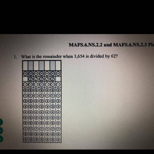 What is the remainder when 3,654 is divided by 62?