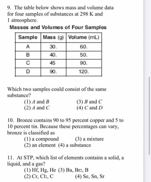 Help with questions 9,10,11