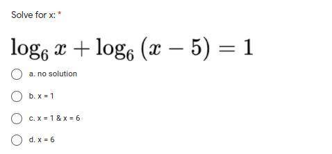 Solve for x (log) PLEASE HELP ASAP! thank you *will give brainliest ofc*