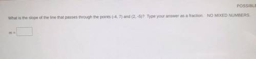 What is the slope of the line that passes through the points