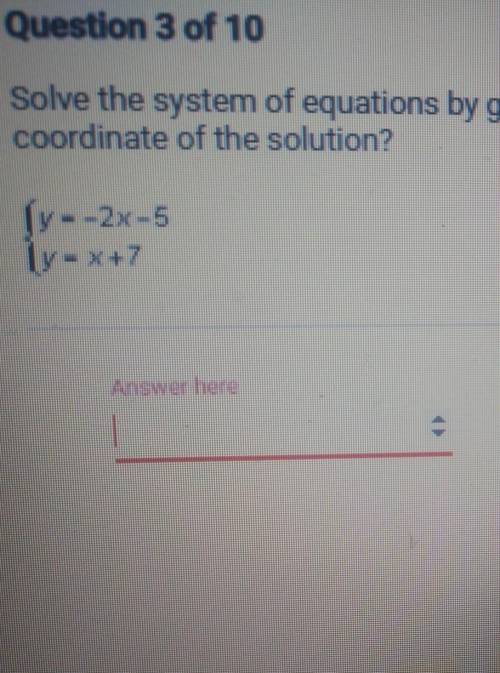 What is the x cordinate of the solution
