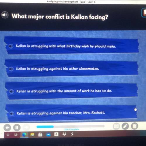 What major conflict is kellan facing? 
(In the story kellans wish)