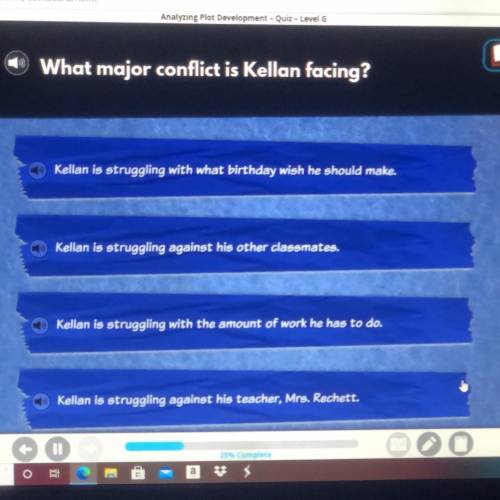 What major conflict is kellan facing? 
(In the story kellans wish)