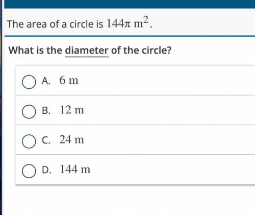 What is the diameter of the circle