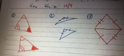 Which triangles are SAS, SSS or not possible? HURRY!!!