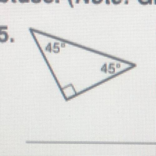 Classify each triangle by its angle