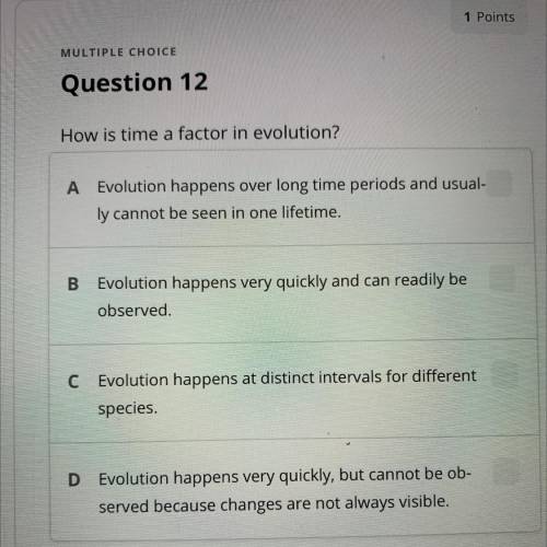 What is a time in factor in evolution