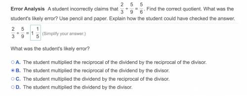 Please help ASAP! What is the student's error?