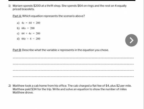 Somebody help with all 2 problems
