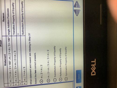 Based on the given figure a student wrote these statements to prove that vertical angles have equal