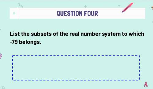 List the subsets of the real number system to which -79 belongs.