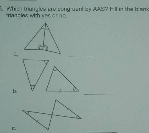 Which triangles are congruent by aas?