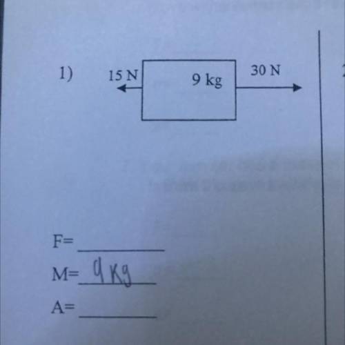 PLEASE HELP what is F and A equals
F is Force
A is Acceleration