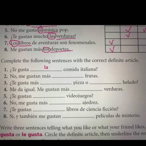 Can u answer these questions for my Spanish hw