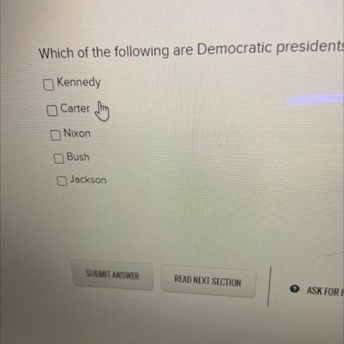 Which of the following are Democratic presidents?