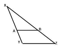 Using the figure below, determine if AB || YZ. XA = 9, AY = 6, XB = 12, and BZ = 7.5. Remember to c