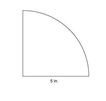 This figure is 1/4 of a circle.

What is the best approximation for the perimeter of the figure?
U