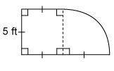 This figure consists of a square and a quarter circle.

What is the perimeter of this figure?
Use