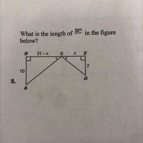 What is the length of bc in the figure below 
please explain i will give branliest
