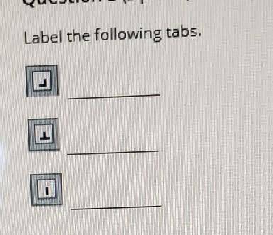 Label the following tabs.