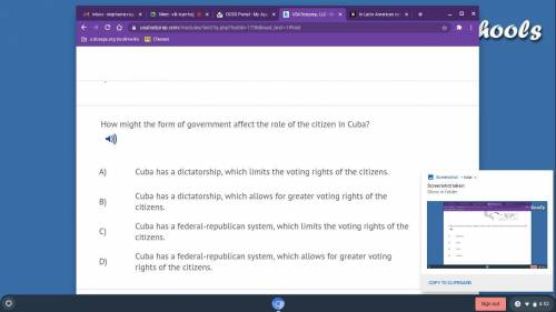 How might the form of government affect the role of the citizen in Cuba?